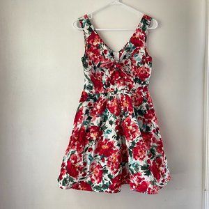 Red Floral Dress